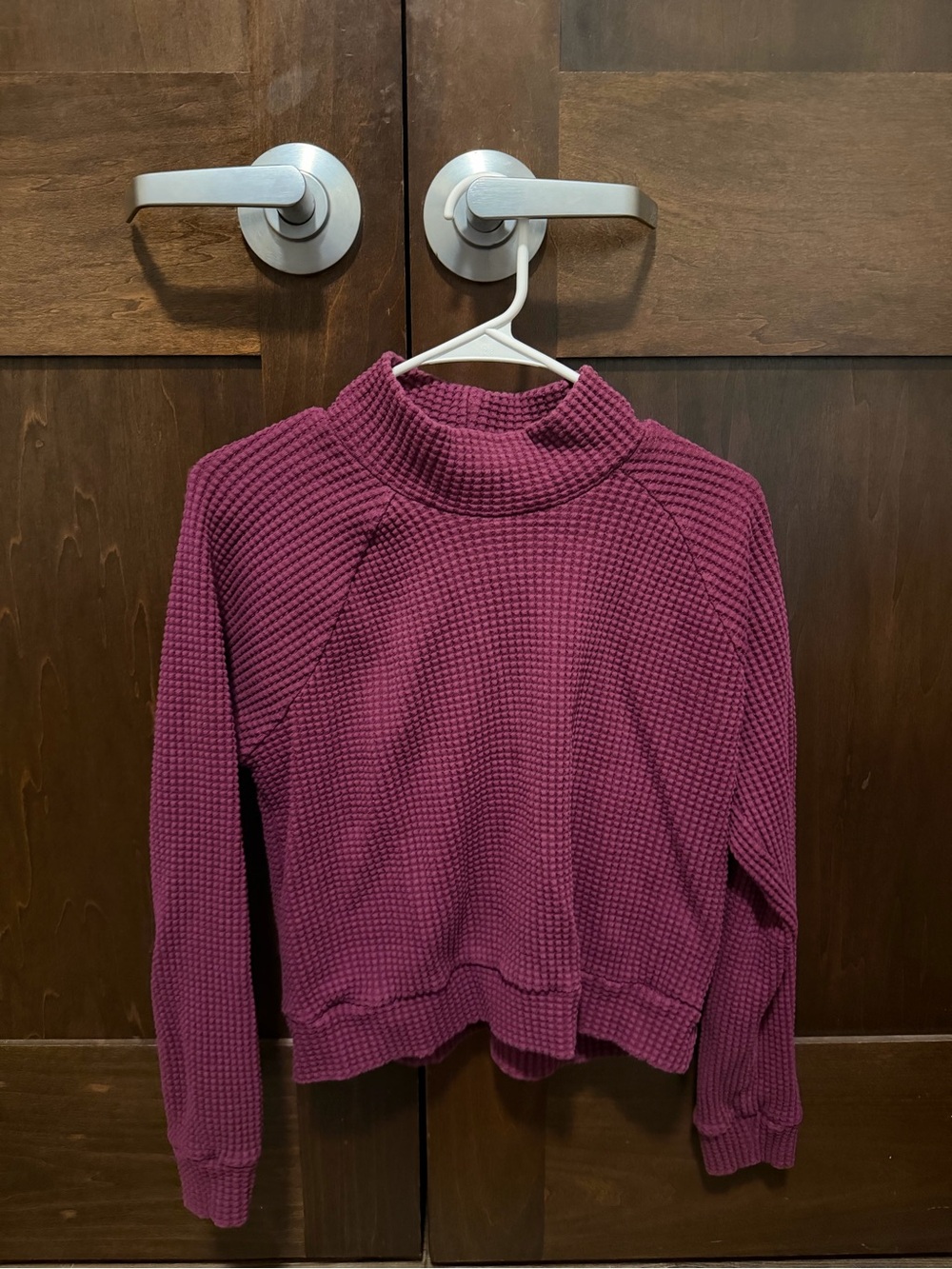 North Face Waffle-Knit Mock Neck Sweater